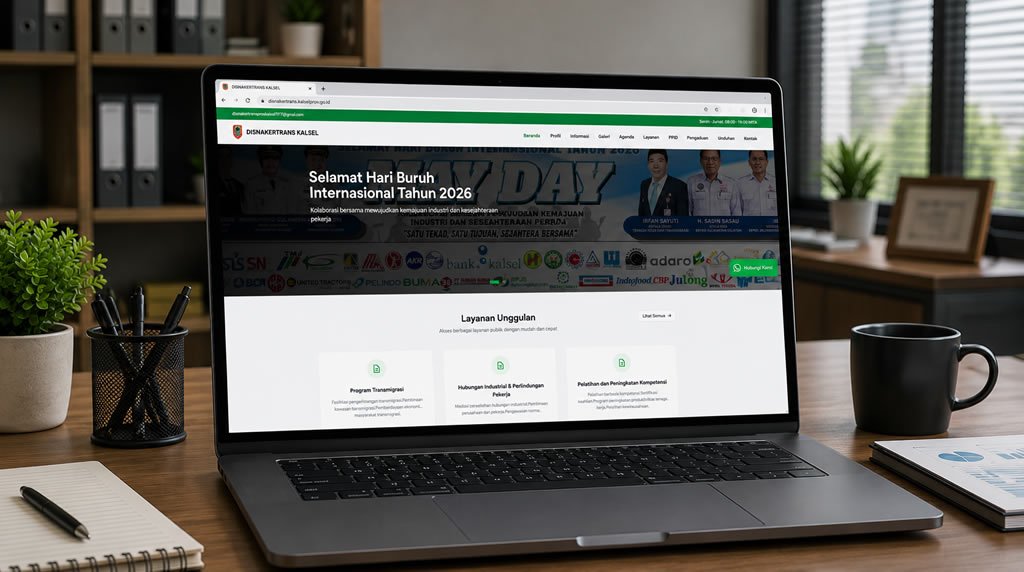Website Disnakertrans Kalsel